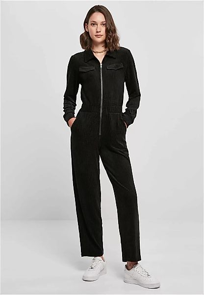URBAN CLASSICS Jerseyhose "Damen Ladies Velvet Rib Straight Sweat Pants", ( günstig online kaufen