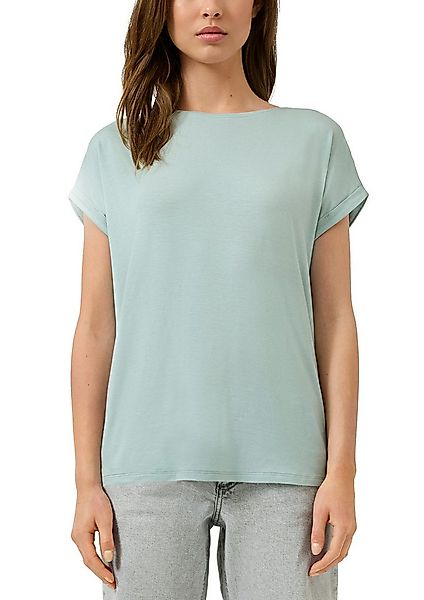 QS Kurzarmshirt mit Ärmelaufschlag günstig online kaufen