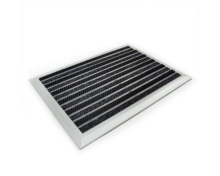 Floordirekt Fußmatte Alu-Türmatte Optimum Mat Textilfaser-Rips Bürsten, Rec günstig online kaufen