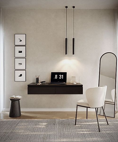 Selsey Schminktisch BEMMI, Hängeschreibtisch Schminktisch mit 2 Schubladen günstig online kaufen