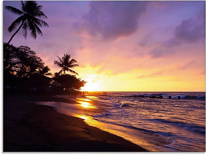 Artland Glasbild "Tropischer Strand", Sonnenaufgang & -untergang, (1 St.), günstig online kaufen
