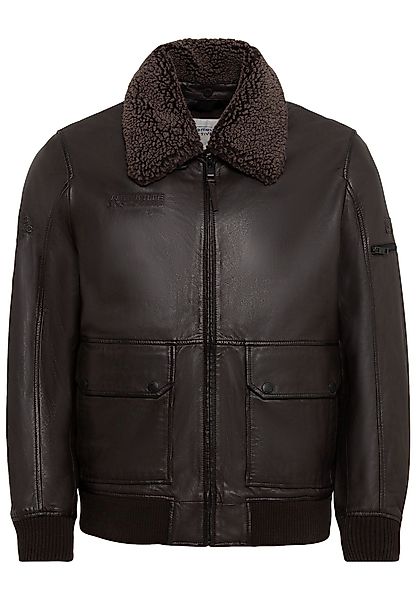 camel active Lederjacke Lederjacke mit Kunstfellbesatz günstig online kaufen