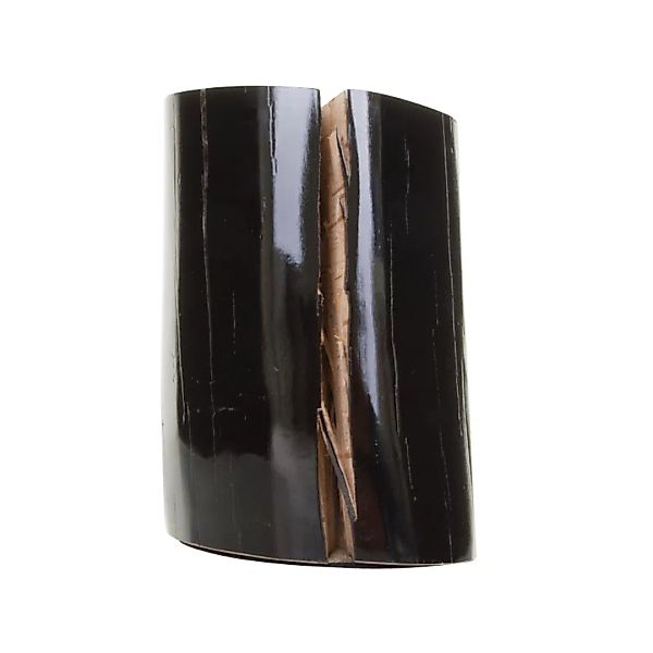 Gervasoni - Log Beistelltisch S - schwarz/glänzend lackiert/H 32cm/Ø18-22cm günstig online kaufen