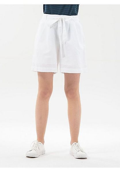 ORGANICATION Shorts Shorts aus Leinengemisch mit Bindegürtel in Off White günstig online kaufen