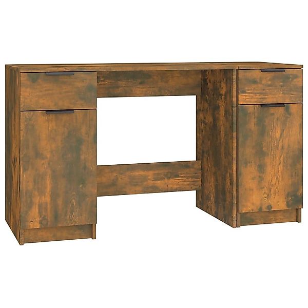 vidaXL Schreibtisch Schreibtisch mit Beistellschrank Räuchereiche günstig online kaufen
