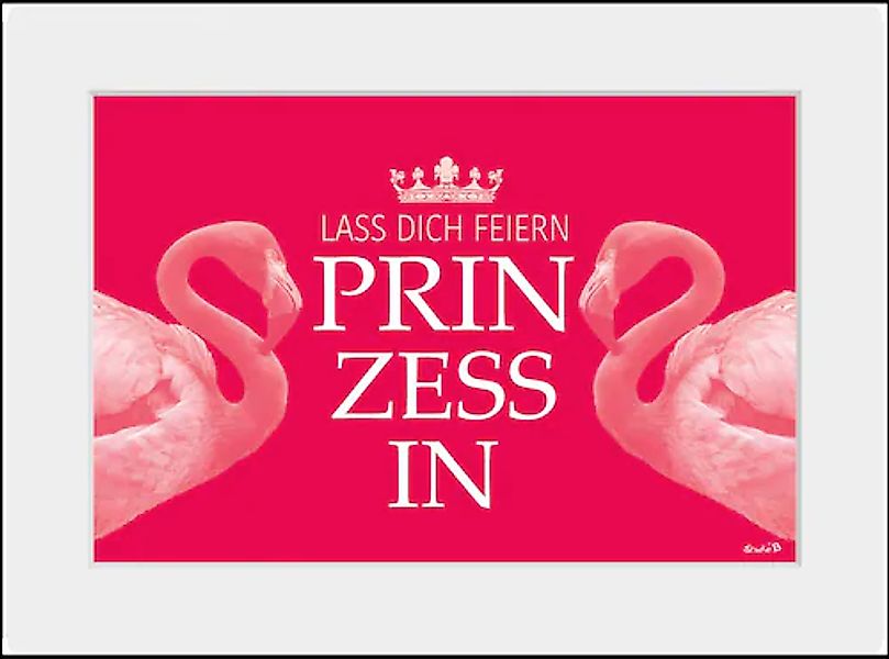 queence Bild »PRINZESSIN«, (1 St.), HD Premium Poster-Druck inkl. Holzrahme günstig online kaufen