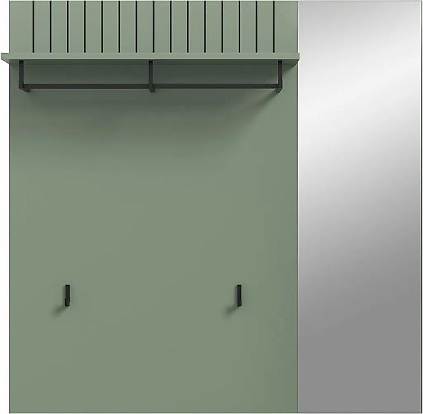 INOSIGN Garderobenpaneel "TATIO, Rillenfräsung, 1 Spiegel, 1 Ablageboden, 2 günstig online kaufen