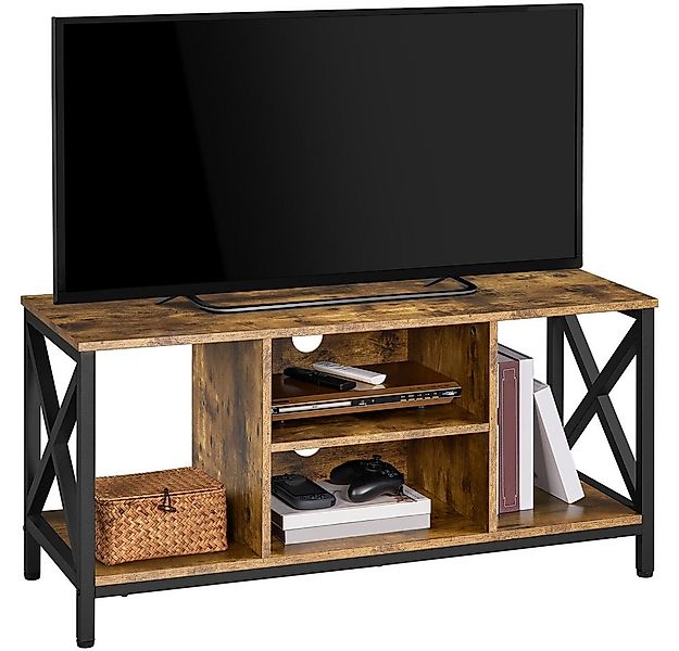 Yaheetech TV-Schrank 106×40×50,5cm, 2 offene Ablagefächer, Rostbraun günstig online kaufen