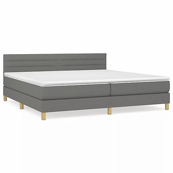 vidaXL Boxspringbett mit Matratze Dunkelgrau 200x200 cm Stoff1373279 günstig online kaufen