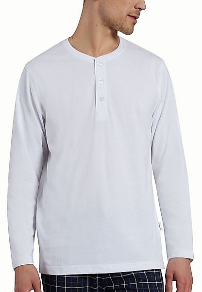 CECEBA Sleepshirt CECEBA Herren Longsleeve weiß uni (1-tlg) günstig online kaufen