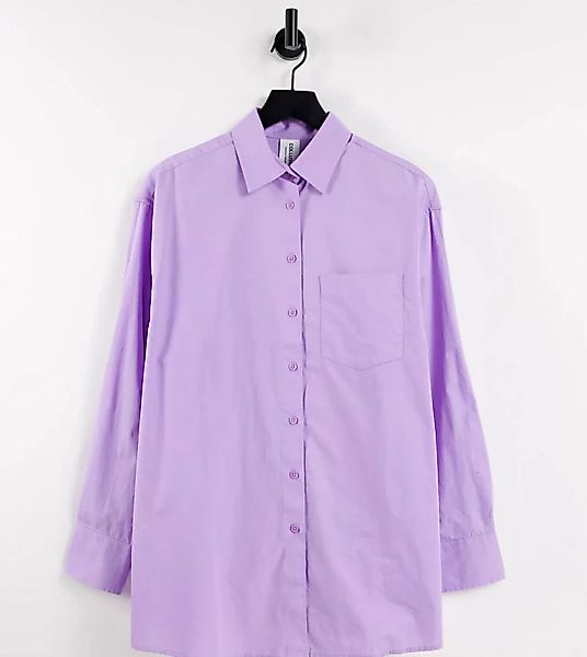 COLLUSION – Oversized-Hemd in Flieder aus Bio-Baumwolle-Lila günstig online kaufen