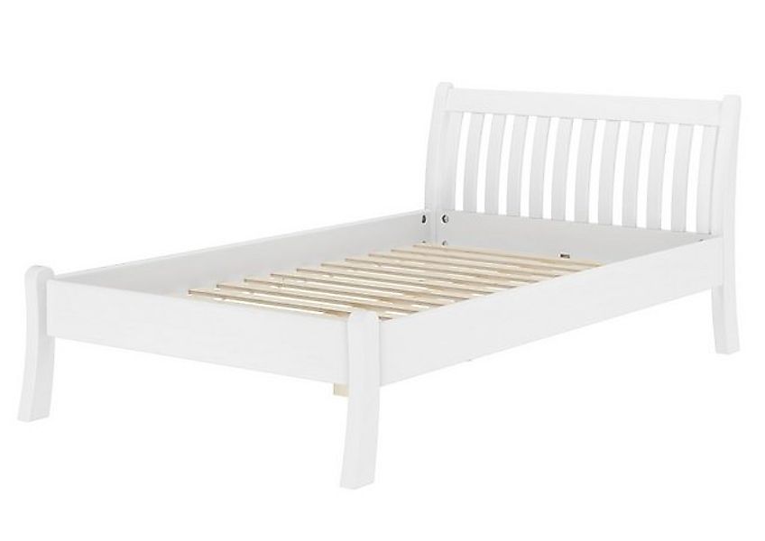 ERST-HOLZ Bett Weißes Geschwungenes Einzelbett 120 x 200 Kiefer Massiv, Kie günstig online kaufen