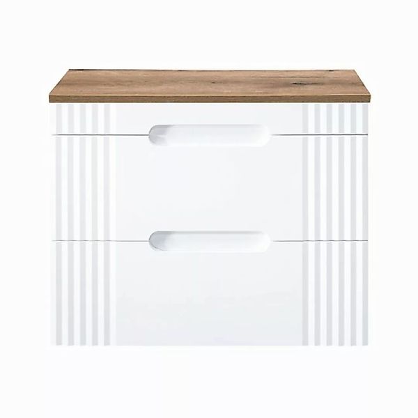 Lomadox Waschbeckenschrank FAIRFIELD-56 Waschtischunterschrank 80 cm weiß m günstig online kaufen