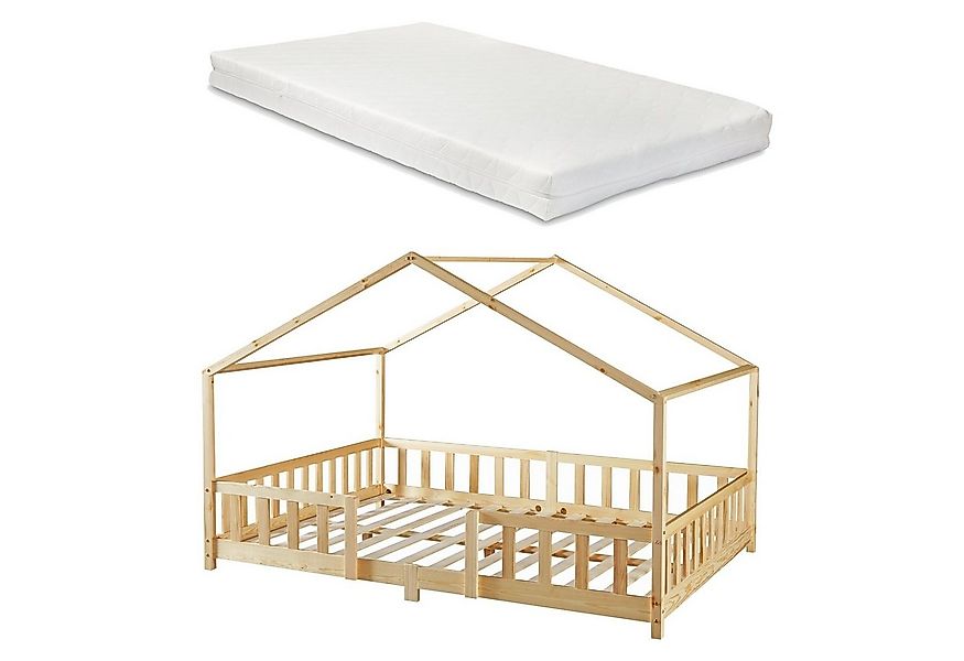 en.casa Kinderbett (Bett und Matratze), »Treviolo« mit Matratze Montessori günstig online kaufen