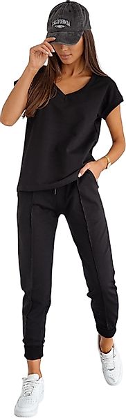 EloModa Jogginganzug Damen Freizeitanzug Jogginganzug Baumwoll-Trainingsanz günstig online kaufen