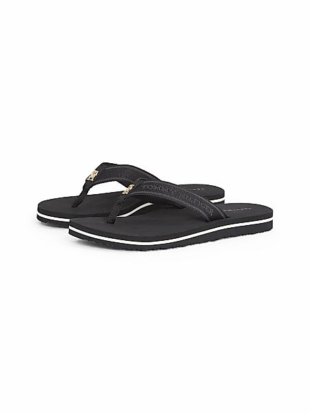 Tommy Hilfiger Zehentrenner "HILFIGER WEBBING BEACH SANDAL", Sommerschuh, F günstig online kaufen