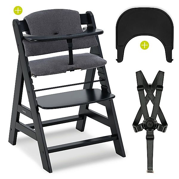 Hauck Hochstuhl Alpha Plus Black (Set), günstig online kaufen