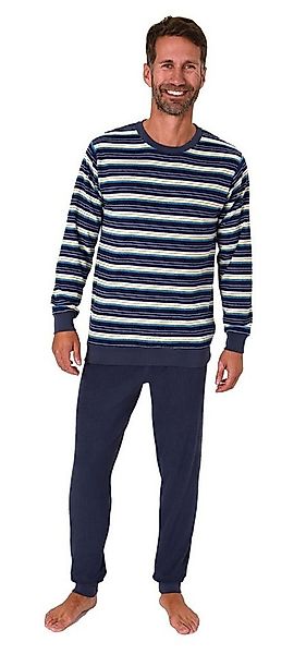 Normann Pyjama Herren langarm Frottee Schlafanzug mit Bündchen - auch in Üb günstig online kaufen