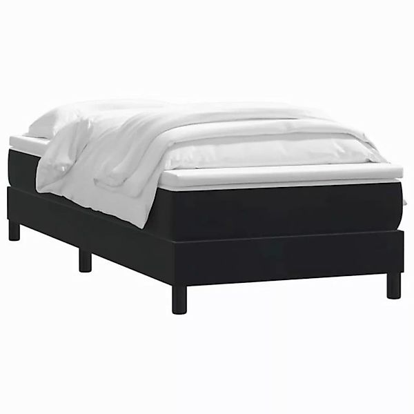 vidaXL Bett Boxspringbett mit Matratze Schwarz 90x220 cm Samt günstig online kaufen