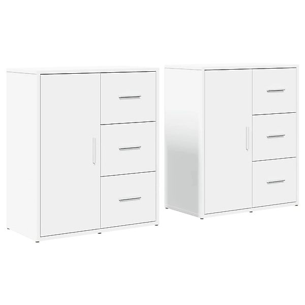 vidaXL Sideboards 2 Stk Weiß 60x31x70 cm Holzwerkstoff 3276553 günstig online kaufen