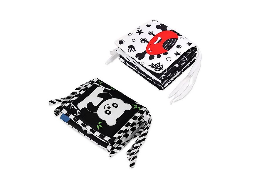 Coonoor Lernspielzeug Schwarz-Weiß Stoffbuch, Bilderbuch aus Stoff, Babyspi günstig online kaufen