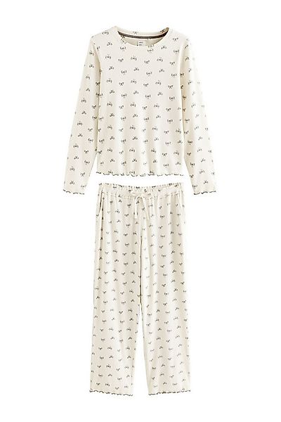 Next Pyjama Gerippter Langarm-Pyjama (2 tlg) günstig online kaufen
