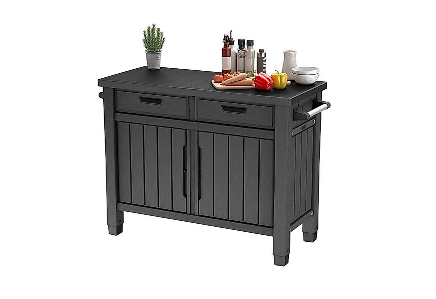 Keter Grillablagetisch "Unity XL Entertainment" 250 L Anthrazit Service-Tis günstig online kaufen