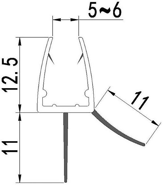 IMPTS Türbodendichtung Dichtung Dusche Ersatzdichtung Duschkabine Wasserabw günstig online kaufen