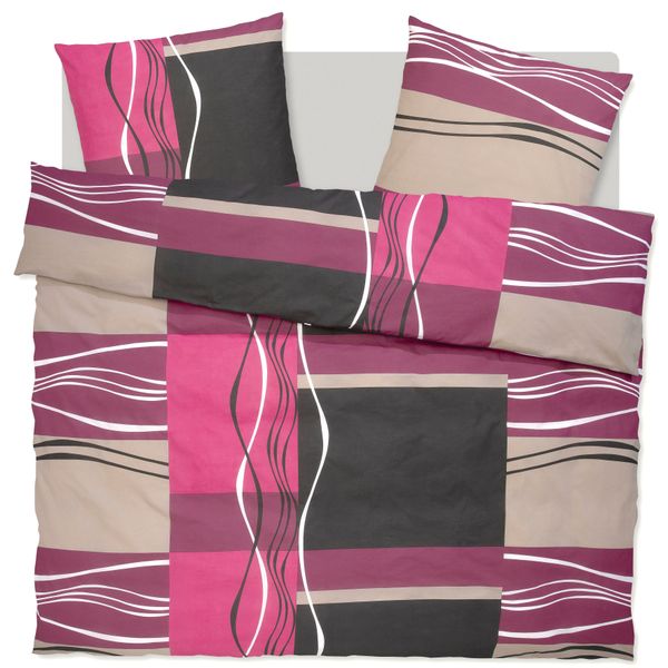 my home Bettwäsche "Kelian" 3 Stk. tlg. in verschiedenen Qualitäten, gemust günstig online kaufen