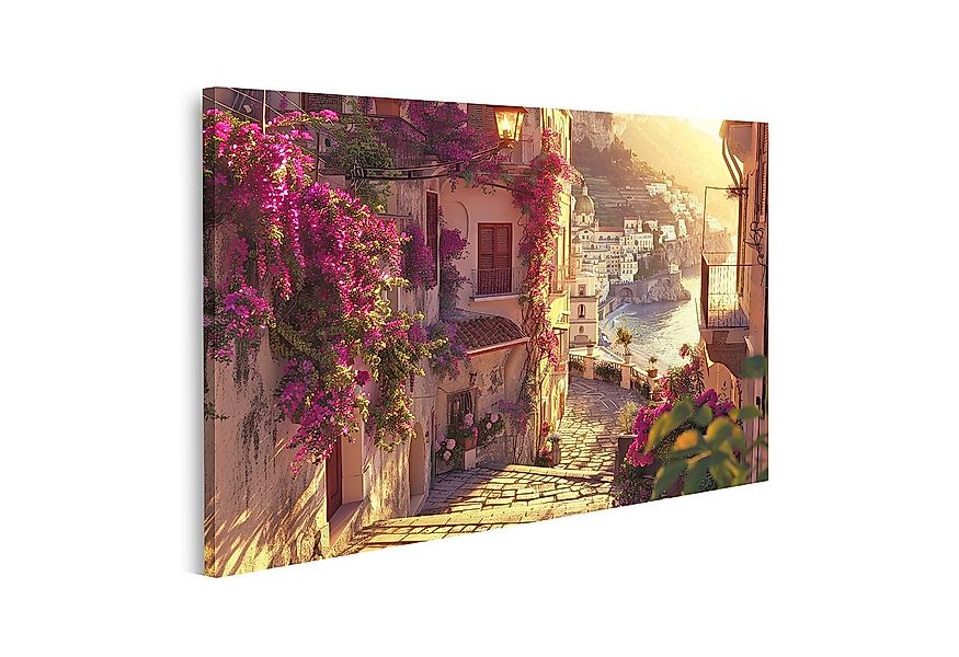 islandburner Leinwandbild, Sonnenuntergang an der italienischen Küste günstig online kaufen