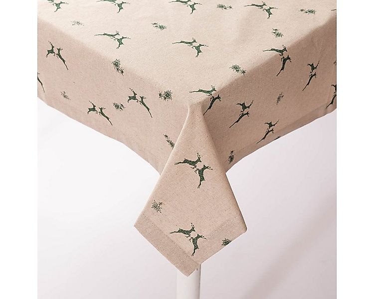 SCHÖNER LEBEN. Tischdecke SCHÖNER LEBEN. Tischdecke Hirsch Edelweiß natur g günstig online kaufen