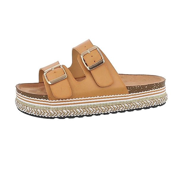 Ital-Design Damen Mules Freizeit Plateausandaletten Flach günstig online kaufen
