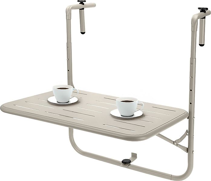 Koopman Balkonhängetisch Balkontisch Klapptisch 60x43 cm Metall Bausatz Sch günstig online kaufen