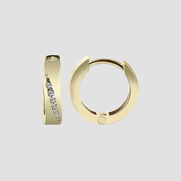 Adelia´s Klappcreolen "Damen Ohrringe – Klappcreole aus 375 Gold mit Zirkon günstig online kaufen