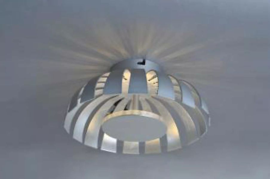 LED Deckenlampe Silber 3000K rund FLARE günstig online kaufen