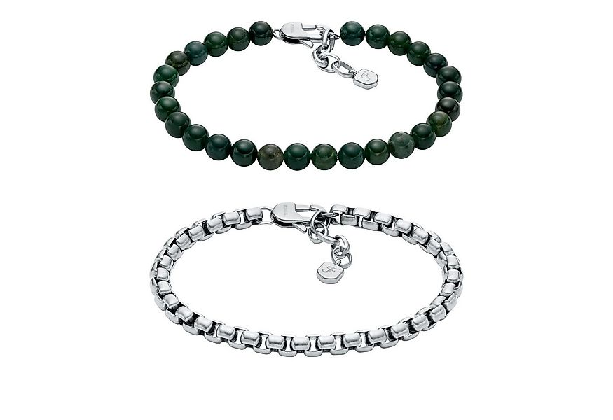 Fossil Armband Set Schmuck Geschenk Edelstahl Armschmuck JEWELRY (Set, 2-tl günstig online kaufen