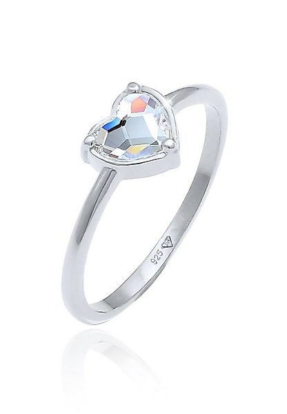 Elli Fingerring Herz Verlobung 925 Silber, mit Kristallen von Swarovski®, H günstig online kaufen