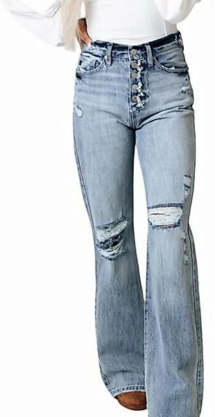 ZWY Slouchy Jeans Neue gerade zerrissene Jeanshose für Herbst und Winter günstig online kaufen
