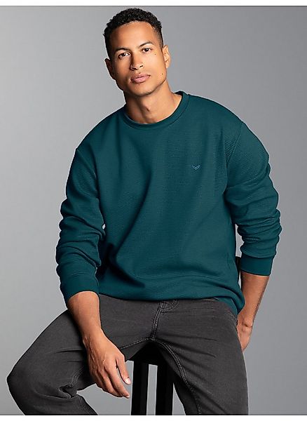 Trigema Sweatshirt TRIGEMA Sweatshirt in Waffeloptik günstig online kaufen
