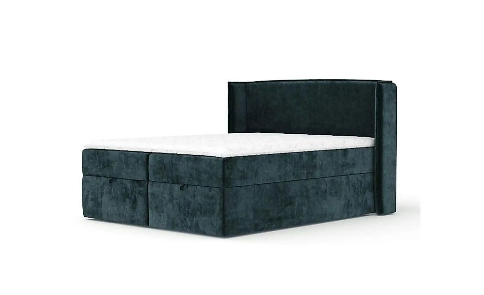 Boxspringbett mit Stauraum   ¦ grün ¦ Maße (cm): B: 198 H: 117 Betten > Kom günstig online kaufen