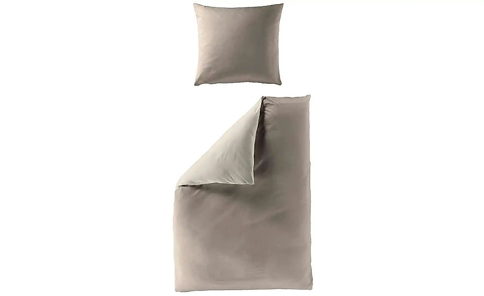BIERBAUM Wendebettwäsche »Modern Uni in Gr. 135x200 oder 155x220 cm«, Moder günstig online kaufen