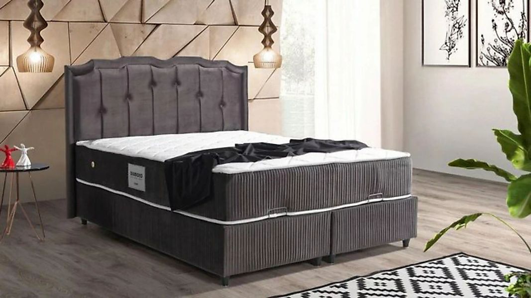 JVmoebel Bett Bett Design Betten Luxus Polster Schlafzimmer Möbel Boxsping günstig online kaufen