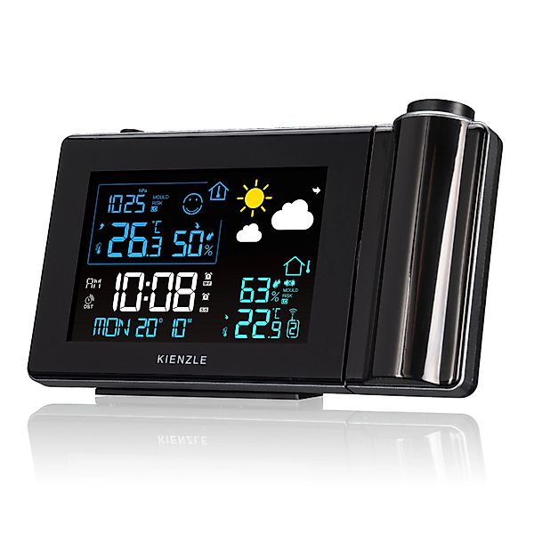 Kienzle Funk-Wetterstation mit Projektion Schwarz günstig online kaufen