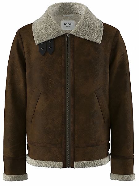 Joop Jeans Lederimitatjacke "Sawyer" ohne Kapuze Mit Rundhalsausschnitt günstig online kaufen