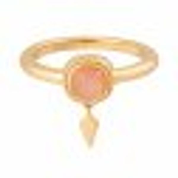 Ring 925 Silber vergoldet orange Mondstein günstig online kaufen