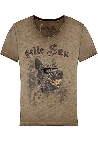 Hangowear Trachtenshirt Trachtenshirt Herren - FEIKO - hellbraun günstig online kaufen