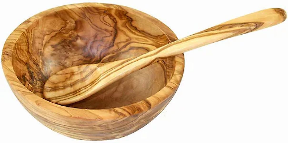 Olivenholz-erleben Müslischale, 2 tlg., aus Holzwerkstoff, Olivenholz günstig online kaufen