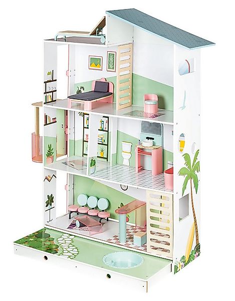 Playtive Puppenhaus Etagen 13-teilig aus Holz ab 3 Jahre, (Set, 13-tlg), mi günstig online kaufen