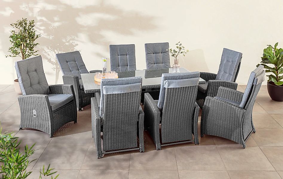 KONIFERA Garten-Essgruppe ""New Paris"" Set, 8 Sessel, Rückenlehne verstell günstig online kaufen