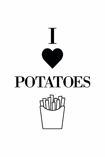 queence Wanddekoobjekt "I LOVE POTATOES", Stahlschild, Blechschild, Spruch, günstig online kaufen